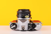 Load image into Gallery viewer, Pentax ME Super Vintage 35mm Film Camera with SMC Pentax-M 50mm f/1.7 Lens in Red
