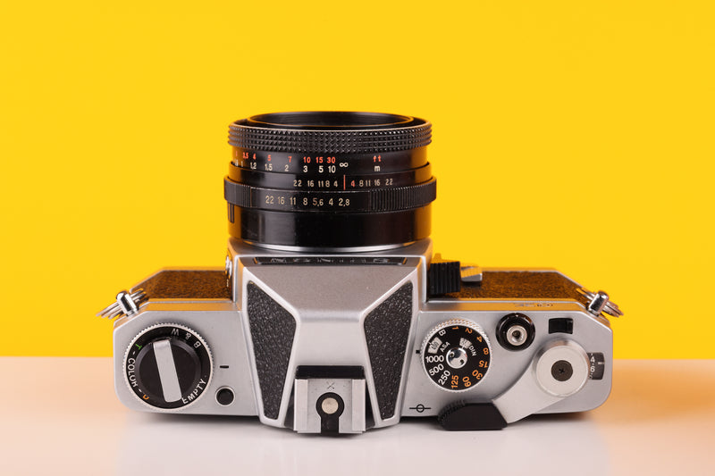 Chinon CX 35mm SLR Film Camera with Carl Zeiss Jena 50mm f/2.8