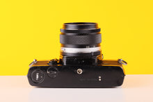 Load image into Gallery viewer, Olympus OM-2n MD Black 35mm Film Camera with Zuiko 50mm f/1.4 Lens
