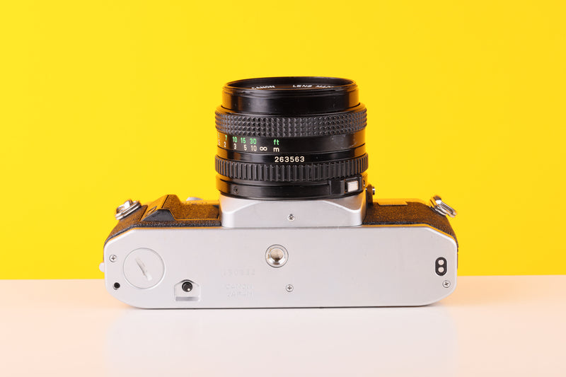 Canon AV-1 35mm Film Camera with Canon FD 50mm f/1.8 Prime lens