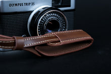 Load image into Gallery viewer, Vegan Brown Leather Camera Wrist Strap
