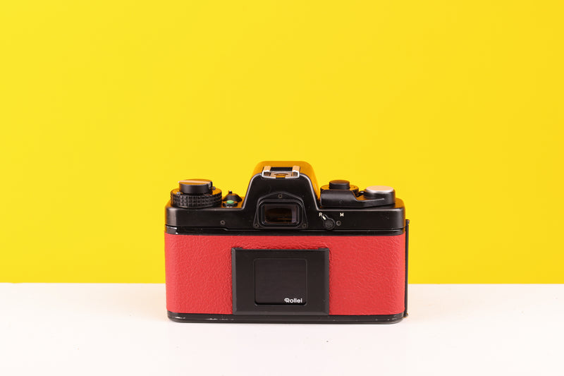 Rolleiflex SL35 E 35mm Film Camera with Rollei Planar 50mm f1.8 Lens in Red