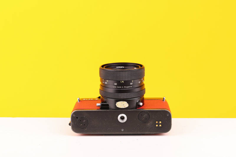 Rolleiflex SL35 E 35mm Film Camera with Rollei Planar 50mm f1.8 Lens in Red