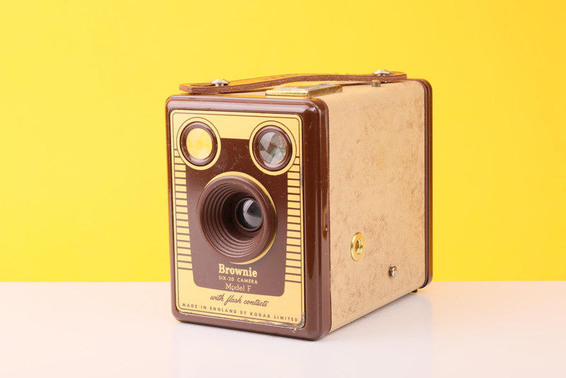 Kodak Brownie Six-20 Model F Box Film Camera with Flash Contacts