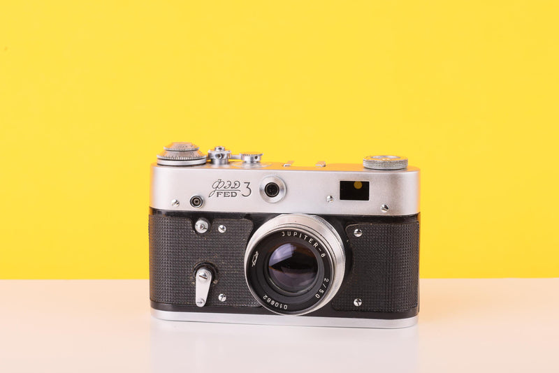 FED 3 35mm Rangefinder 35mm Film Camera with Jupiter-8 50mm f/2 Lens