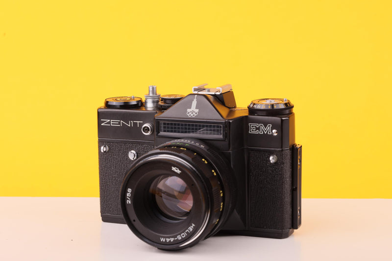 Zenit EM 35mm SLR Film Camera with Helios-44M 58mm f/2 Lens M42 mount