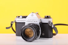 Load image into Gallery viewer, Asahi Pentax Spotmatic SP F 35mm SLR Film Camera with Super-Takumar 55mm f/2 Lens
