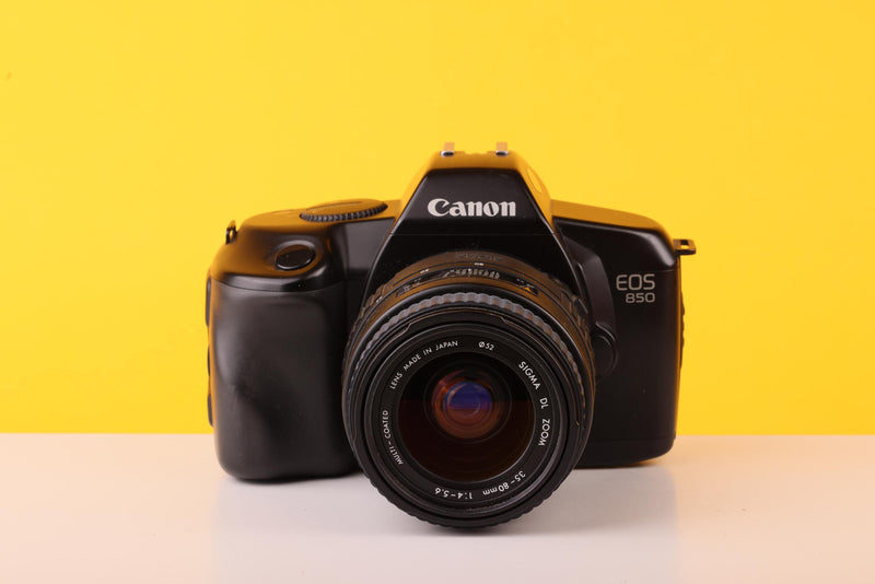 Canon EOS 850 35mm Autofocus SLR Film Camera with Sigma 35–80mm Zoom Lens