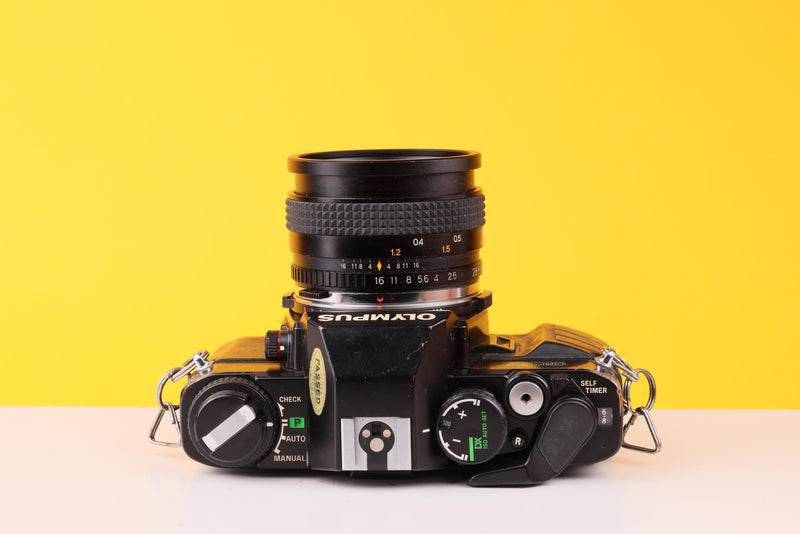 Olympus OM40 Program 35mm SLR Film Camera with Cobra 28mm f/2.5 Lens