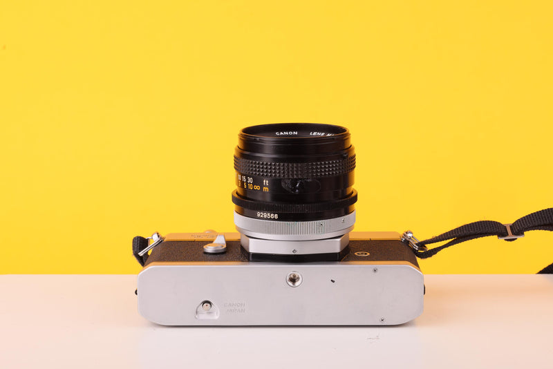 Canon TX 35mm SLR Film Camera + Canon FD 50mm f/1.8 S.C. Lens