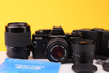 Load image into Gallery viewer, Praktica BMS Electronic Beginner 35mm SLR Film Camera Set – 3 Lenses
