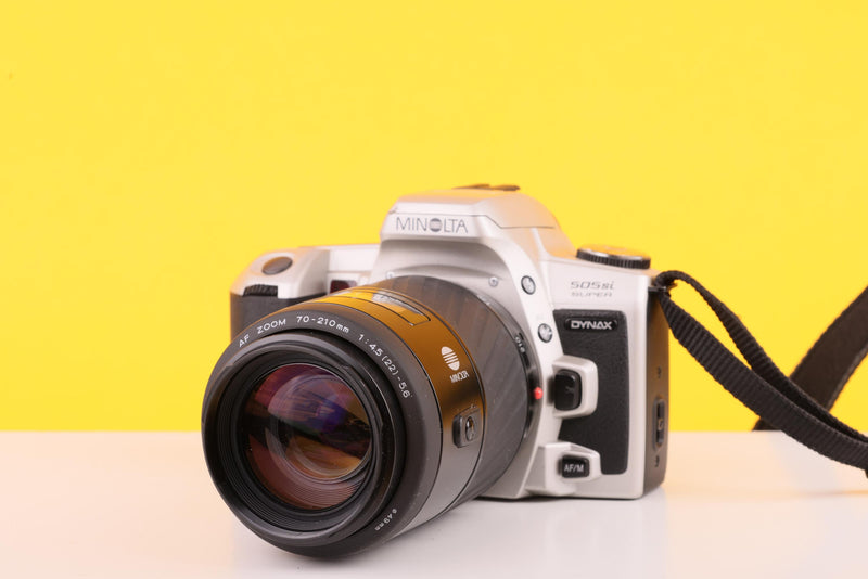 Minolta Dynax 505si Super 35mm Film SLR Camera with AF 70-210mm f/4.5-5.6 Zoom Lens Tested