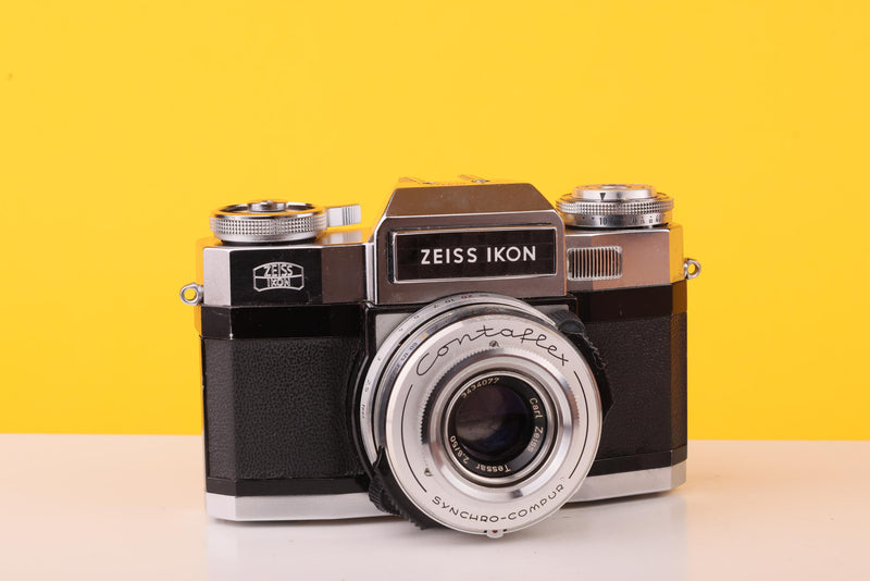 Zeiss Ikon Contaflex - Carl Zeiss Tessar 50mm f/2.8 35mm SLR Film Camera with case