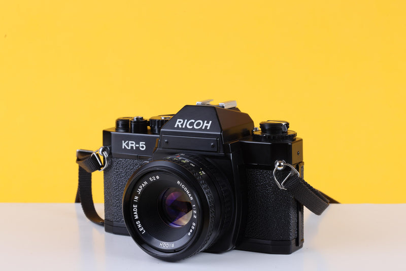 Ricoh KR-5 35mm Film Camera with Rico Riconar 55mm f2.2 Lens
