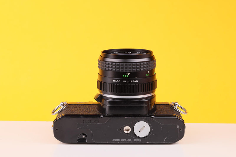 Asahi Pentax MV 35mm SLR Film Camera with Super Paragon PMC II 28mm f/2.8 Lens