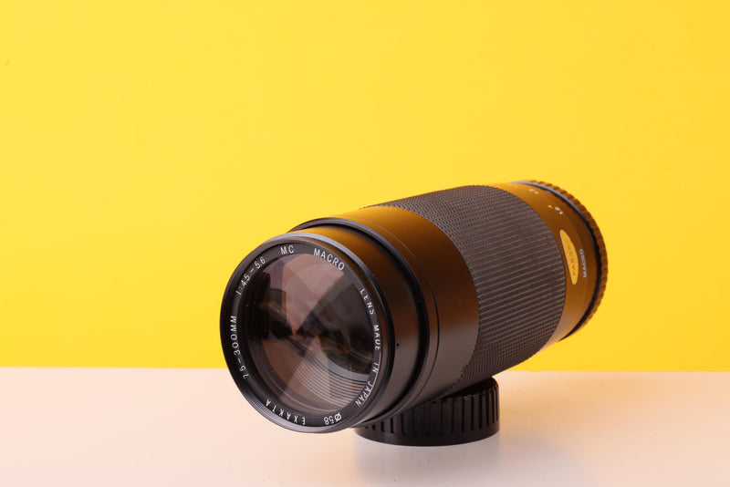 Exakta MC Macro 75–300mm f/4.5–5.6 Manual Focus Zoom Lens with Case PK Mount