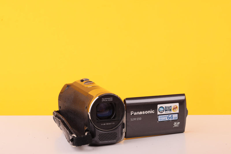 Panasonic SDR-S50 SD Compact Camcorder 78x Optical Zoom Black