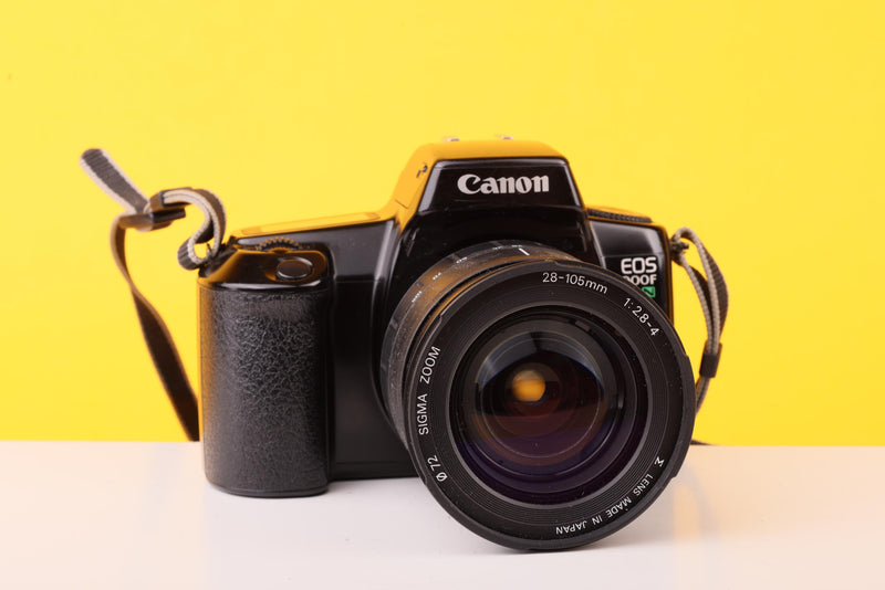 Canon EOS 1000F N 35mm Film SLR Camera with Sigma 28-105mm Zoom Lens