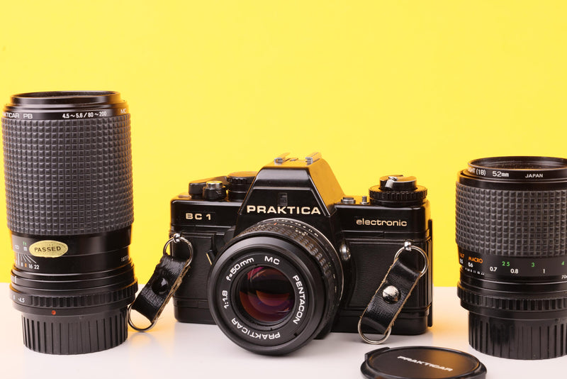 Praktica BC1 Electronic 35mm SLR Film Camera & Lens Kit - boxed
