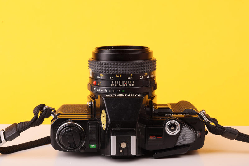 Minolta X-7A 35mm SLR Film Camera with MD 50mm f/1.7 Lens