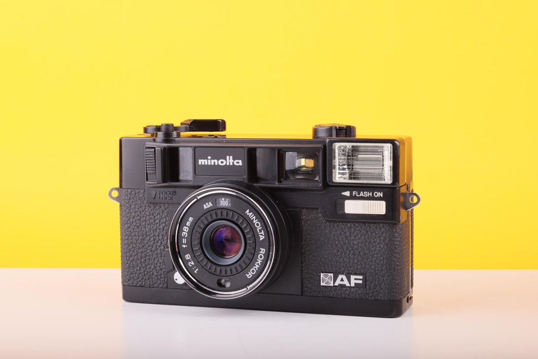Minolta Hi-Matic AF 35mm Point And Shoot Film Camera with 38mm f