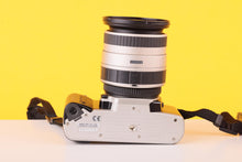 Load image into Gallery viewer, Pentax MZ-50 35mm Autofocus SLR Film Camera with Sigma 28-200mm Zoom Lens
