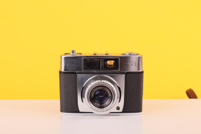 Zeiss Ikon Contina 35mm Rangefinder Film Camera with 45mm f/2.8 Color-Pantar Lens & Case