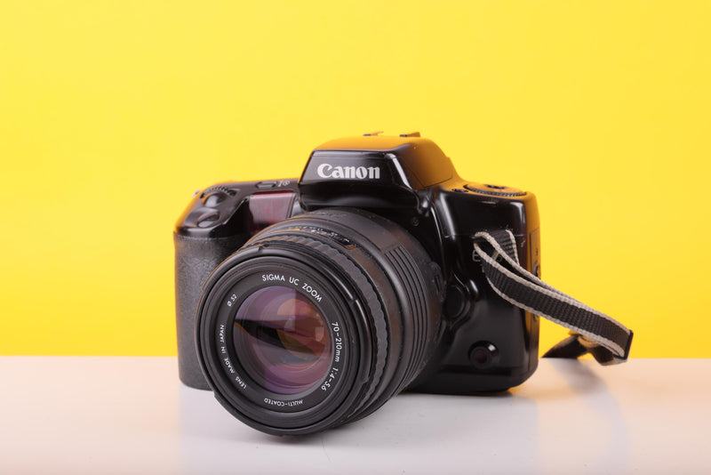 Canon EOS 10 35mm SLR Film Camera with Sigma UC Zoom 70–210mm f/4–5.6 Lens