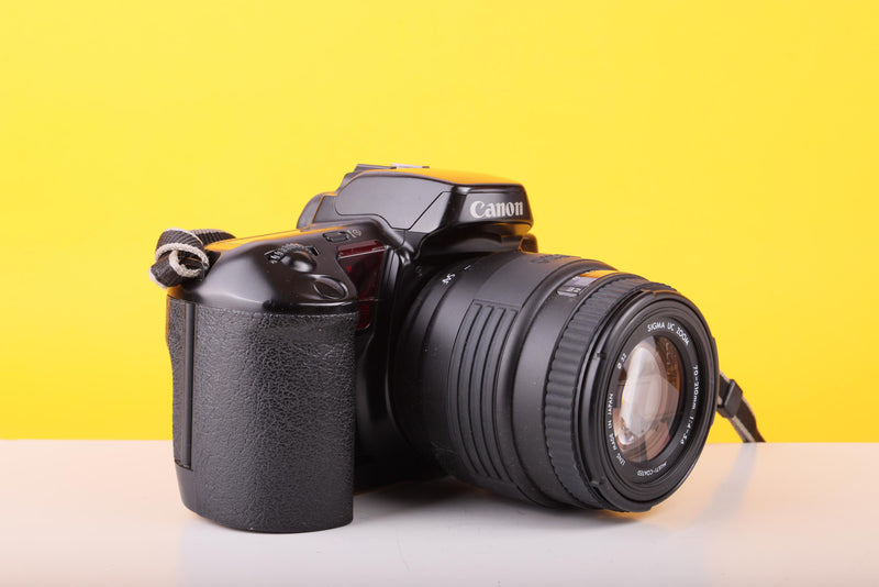 Canon EOS 10 35mm SLR Film Camera with Sigma UC Zoom 70–210mm f/4–5.6 Lens