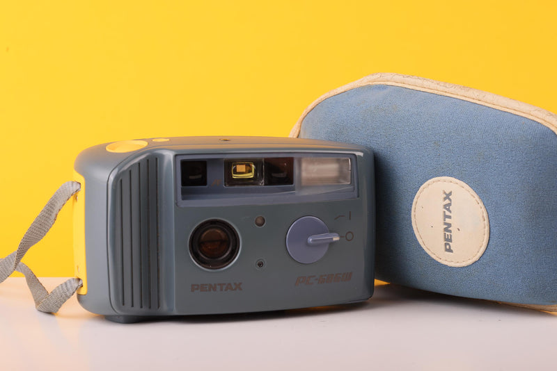 Pentax PC-606W 35mm Point And Shoot Film Camera with case