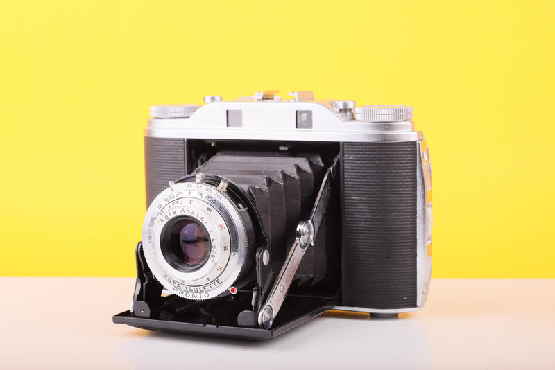 Agfa Isolette Folding 120 Medium Format Film Camera with Agfa Apotar 85mm f/4.5 Lens