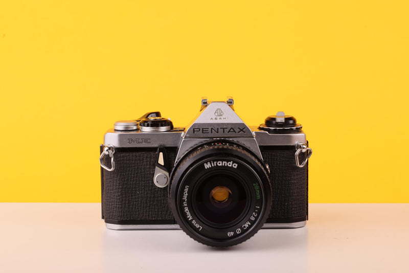 Pentax ME 35mm SLR Film Camera + Miranda 28mm f/2.8 Lens