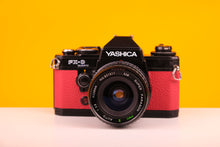 Load image into Gallery viewer, Yashica FX-D 35mm Film Camera with Super Paragon f2.8 28mm Prime Lens in Red
