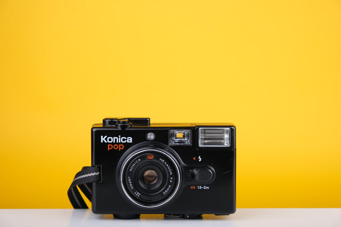 Konica Pop Black 35mm Point and Shoot Film Camera