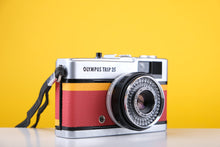 Load image into Gallery viewer, Olympus Trip 35 Vintage 35mm Film Camera with Customised Yellow and Red Leather Skin
