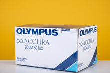 Load image into Gallery viewer, Olympus Acura Zoom 80 DLX 35mm Point and Shoot Film Camera Boxed
