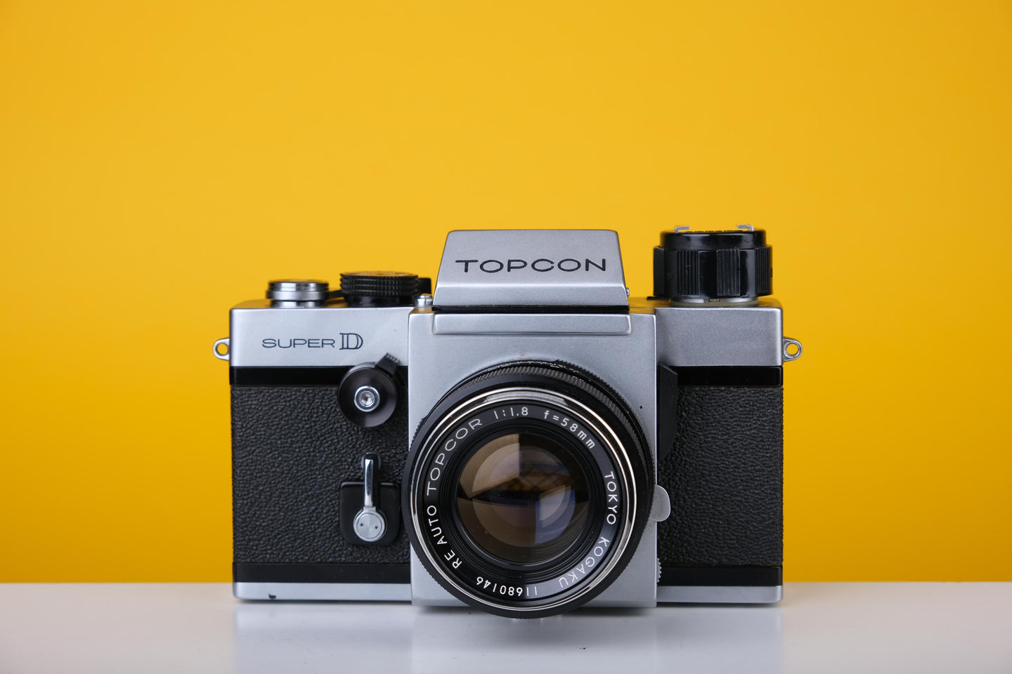 Topcom Super D 35mm Film Camera with Topcor 58mm f/1.8 Lens and Case