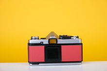 Load image into Gallery viewer, Olympus OM2n MD 35mm Film Camera with Zuiko 28mm f2.8 Lens Filter Reconditioned with Red Leather Skin

