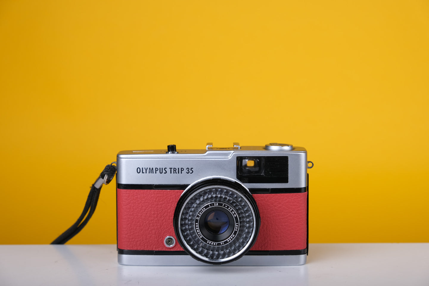 Olympus Trip 35 Vintage Film Camera with Zuiko 40mm f2.8 Lens Serviced with New Red Skin