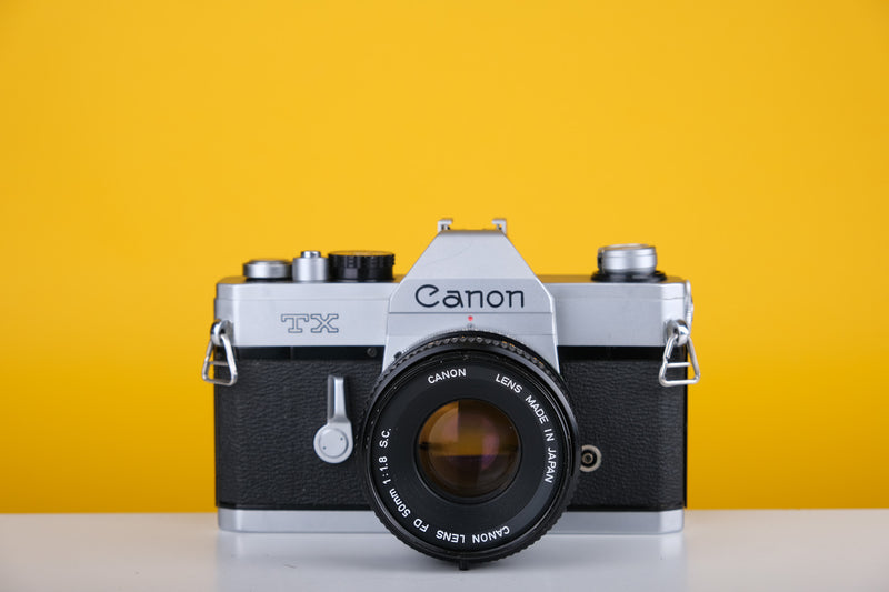 Canon TX 35mm SLR Film Camera with Canon FD 50mm f/1.8 Prime lens