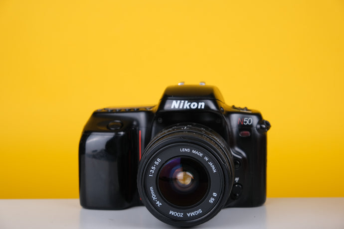 Nikon N50 35mm SLR Film Camera with Sigma 24-70mm f3.5-5.6 Lens