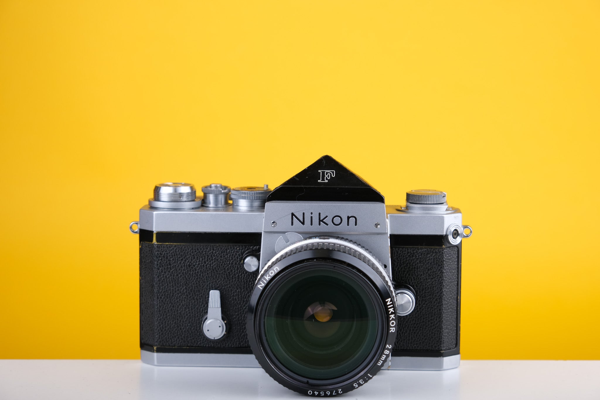 Nikon F 35mm SLR Film Camera With Nikkor 28mm f3.5 Lens