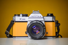 Load image into Gallery viewer, Pentax K1000 Film Camera with Pentax 50mm f/1.7 Lens in Yellow
