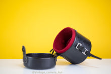 Load image into Gallery viewer, Canon Black Leather Lens Case
