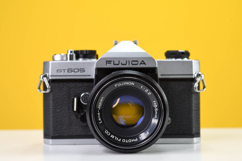 Fujica ST605 35mm Film Camera with Fujinon 55mm f/2.2 Lens and Case