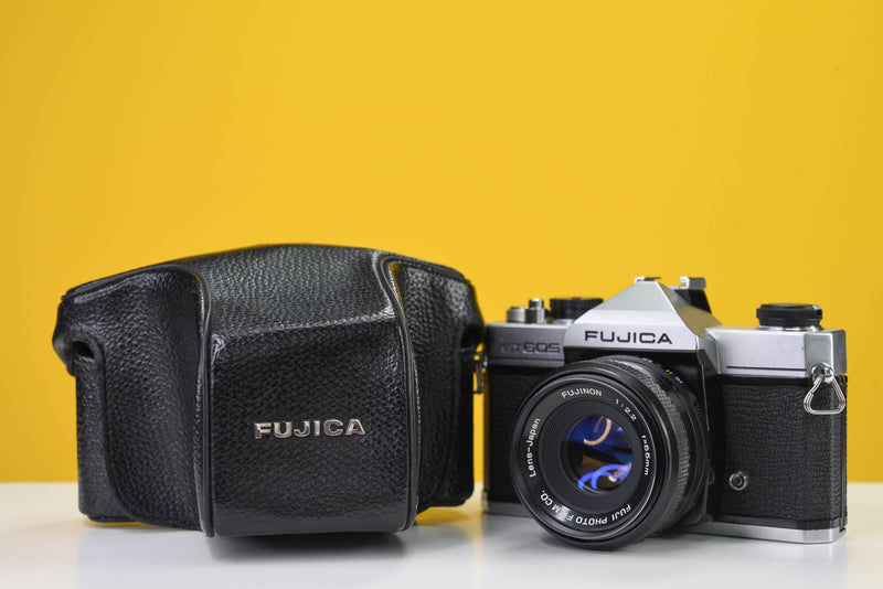 Fujica ST605 35mm Film Camera with Fujinon 55mm f/2.2 Lens and Case