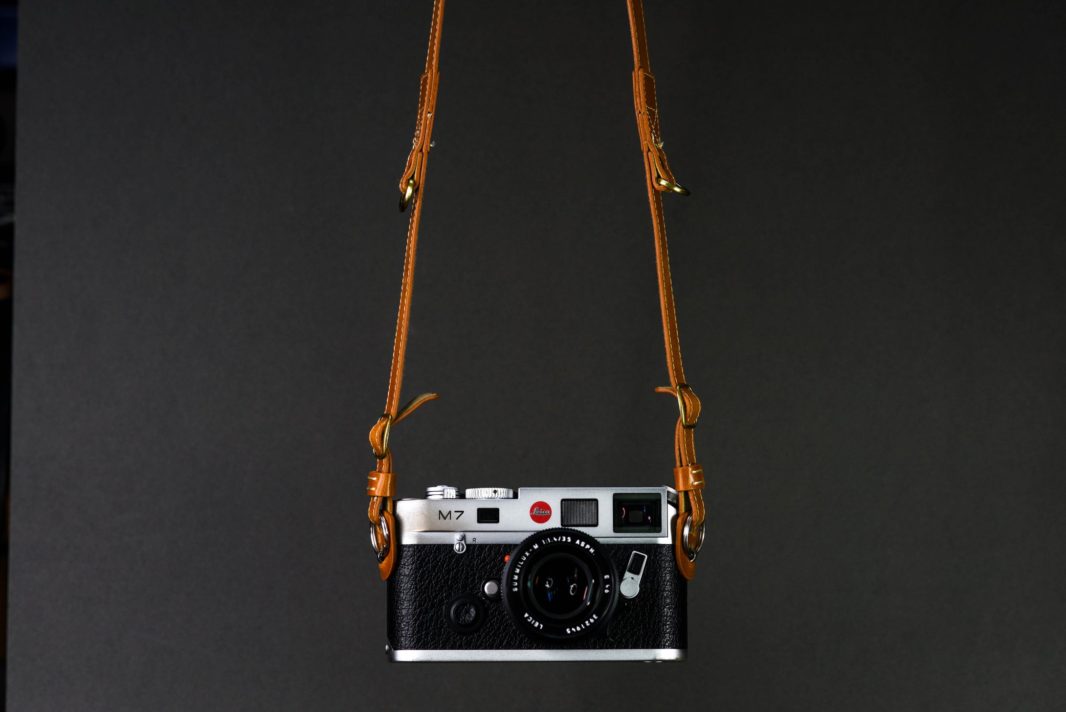 Camera Strap Brown Vegan Leather Neck Shoulder TLR SLR