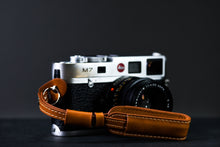 Load image into Gallery viewer, Vegan Brown Leather Camera Wrist Strap
