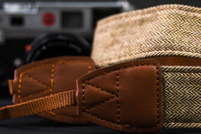 Load image into Gallery viewer, Brown Cotton Leather Camera Strap
