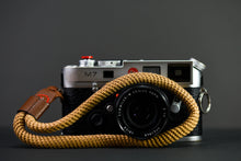 Load image into Gallery viewer, Camera Wrist Strap Nylon Rope Beige with Red Stitch
